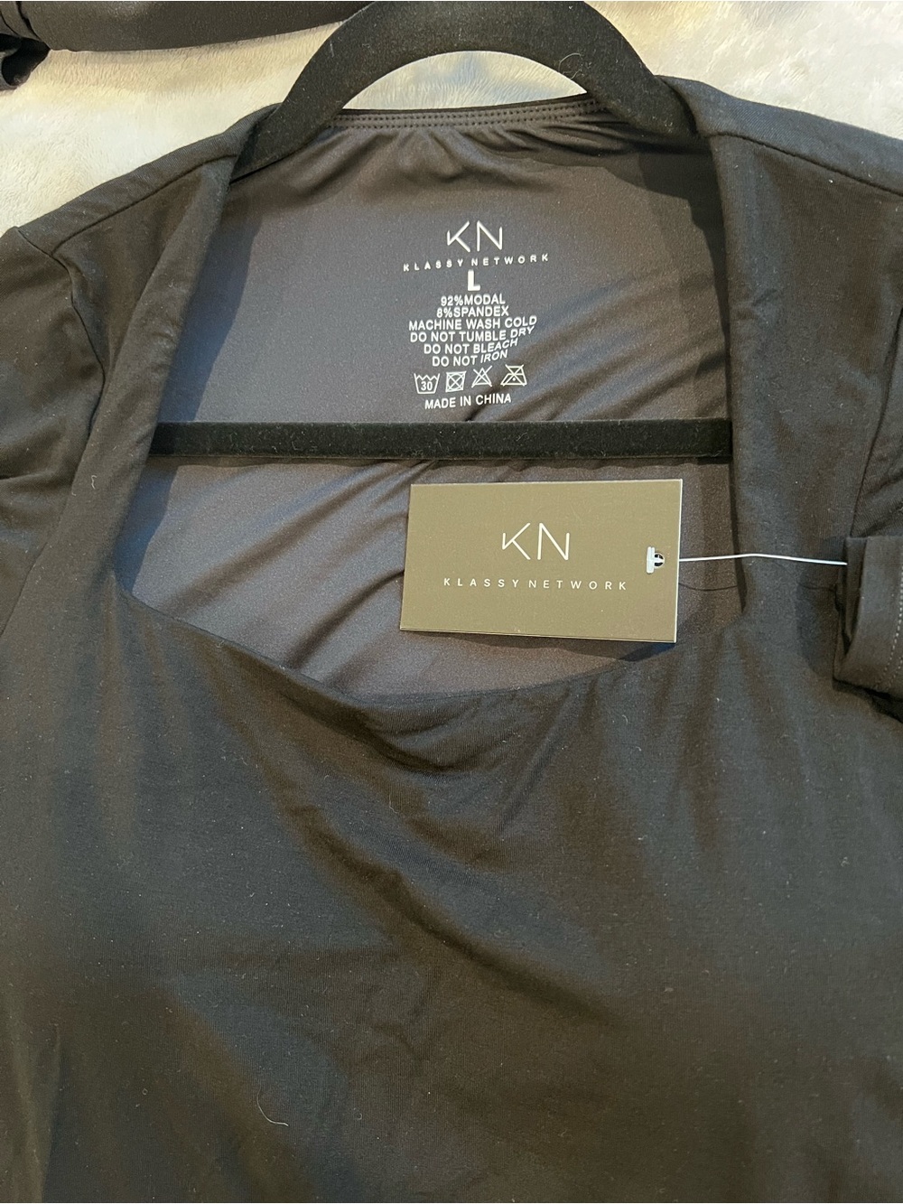 Klassy Network Black Modal Blend Dress
